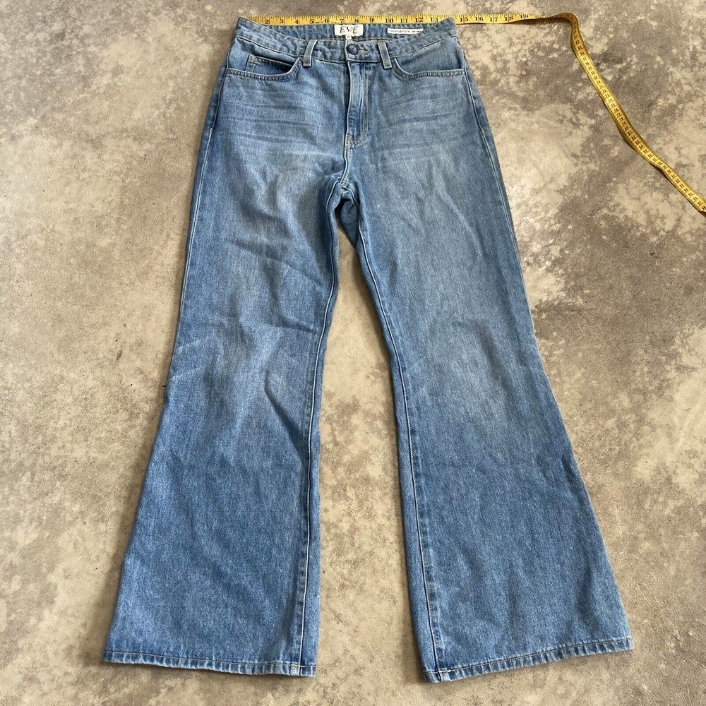 Eve Denim Womens‎ Size 27 The Jacqueline Flare Leg Cotton High Rise Jeans Blue - Picture 2 of 15
